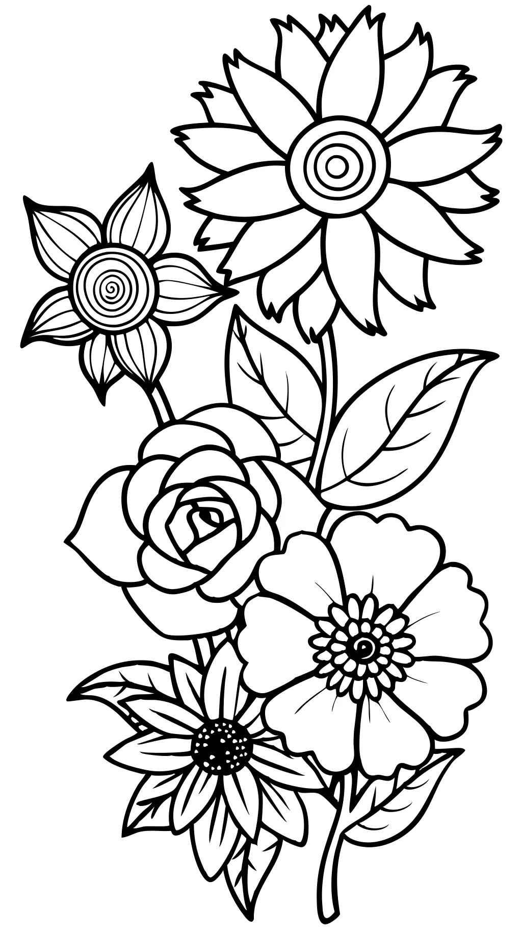 flowers coloring pages to print